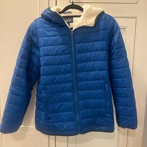 Lands' End Blue Kids Puffer Jacket